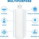 Bekith 12 Pack 16oz Plastic Squeeze Bottle with 24 Caps in 2 Styles, Refillable Plastic Bottles for Shampoo, Lotions, Liquid Body Wash, Sauce, BPA Free