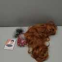 80s Women Beehive Wig with Large Pearl Necklace Bracelet and Earrings Long Wavy Ginger Bouffant Synthetic Hair Wigs for Married Housewife Big Red Vintage Costume Cosplay Halloween Party