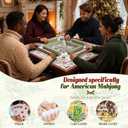 Grandmillennial Red Green Chinoiserie Christmas Mahjong Mat, 31.5 x 31.5 inches