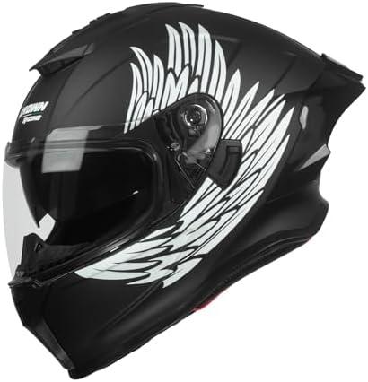 Crown Racing Motorcycle Helmets, Full Face Motorcycle Street Bike Helmet, DOT Approved Model-LW600