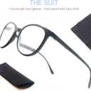 MODFANS Women Reading Glasses 4Pack Large Round Frame Readers Spring Hinges with 4 Pouch