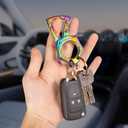 Heavy Duty Key chain Car Key rings Accessories, Carabiner Clip Keychain Bottle Opener, Outdoor Keys Holder for Men and Women (Multicolor, 1-Pack)