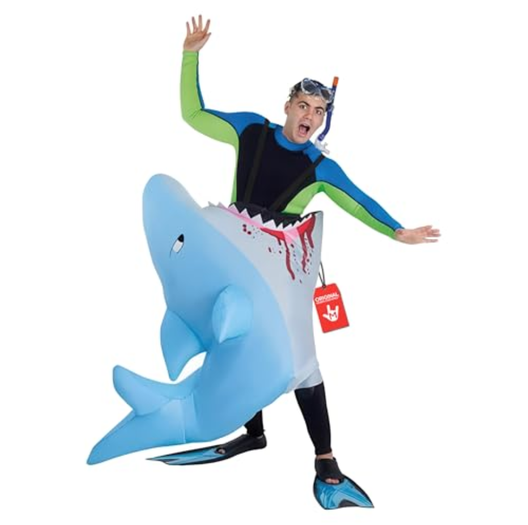 Morph Shark Costume Adult, Inflatable Shark Costume, Inflatable Costumes Adult, Halloween Costumes for Adults