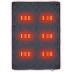 Portable Large Size Electric Heating Pad Heated Sleeping Pad Outdoor Camping Sleeping Bag Pad USB/Type-C Powered 3 Heating Levels Heating Pad for Cold Weather Camping Backpacking or Hiking 59 x 71in (Navy)