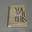 Yhtrg You Got This Inspirational Notebooks Journal, Brown Motivational Spiral Journal Notebook for Women, Brown Motivational Positive Notebooks for Office School Supplies, 5.5x8.3 Inch