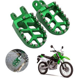 AnXin Foot Pegs Footpegs Footrests Foot Pedals Rests CNC MX for KLX300 KLX300R KLX300SM 97-07 20-24 KLX250 06-20 KLX250S 09-14 KLX250R 94-96 KLX650 93-96 Dirt Bike Green