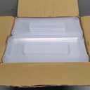 novelinks Clear Stackable Storage Bins with lid Storage Boxes Durable Plastic Organizer Containers for Home Office, Kitchen, Craft Supplies (4 Quart 8 Pack Blue)