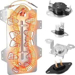 DV395ETPASU/A1 DV456EWHDWR/AA DV393ETPAWR/A1 DV395ETPAWR/A1 DVE45N5300W/A3 DV328AEW/XAA Dryer Heating Element and Thermal Fuses Fit for Sam-sung DV456ETHDSU/AA, DV395ETPARA/A1 DV456EWHDWR/AA