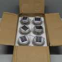 Cooo 6 Pack Crackle Glass Solar Lantern with 30 LED Firefly Lights Waterproof Outdoor Hanging Lamp 215% Larger Solar Panel, Anti-Rust Lids Decorative Lighting for Garden Patio Christmas Decorations