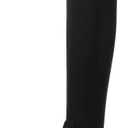 DREAM PAIRS Women's Over The Knee Platform Thigh High Boots Long Stretch Soft Chunky Lug Sole Fall Boots (6, Black/Suede)