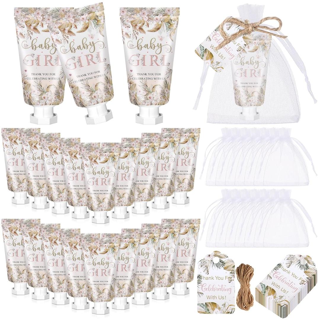 9 Sets Boho Baby Shower Hand Cream Gifts Baby Shower Party Favors for Guests Baby Girl Hand Cream Gift Bulk Travel Size Hand Lotion Set for Guest