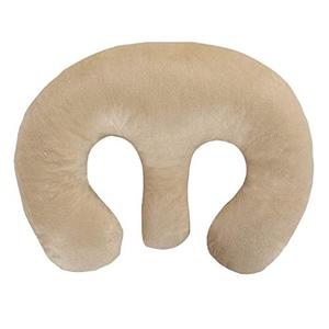 FRECI Beauty Salon Breast Pillow Feminine Bolster Breast Pillow for Massage Table, Massage Face Cradle Rest Pillow for SPA Salon, Soft Cotton Fabric - Beige