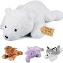 23" & 4.5 lbs Polar Bear Weighted Stuffed Animals, Cuddly & Soft Kids' Plush Toy Pillows for Companion, Large Plushies with Removable Ceramsite Bag, Gifts for Adults, Kids, Boys and Girls