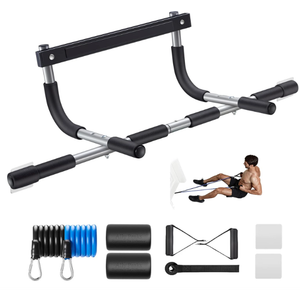 Ally Peaks Pull Up Bar for Doorway | Thickened Steel Max Limit 440 lbs Upper Body Fitness Workout Bar| Multi-Grip Strength for Doorway | Indoor Chin-Up Bar Fitness Trainer for Home Gym Portable