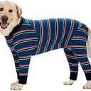 Axcimond Dog Surgery Recovery Suit Onesies for Large Dogs Spayed Recovery Suit Cone Alternative After Surgery Abdominal Wounds Protector Dog Bodysuit for Medium Large Dogs Pajamas, 80