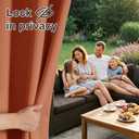 RYB HOME Outdoor Curtains for Patio Waterproof - 4 Panels, W52 x L72, Mecca Red - Block Sunlight to Create a Shaded and Privacy Environment for Porch Pergola Gazebo Canaba,  Mecca Red, 52"W x 72"L (Pack of 4)
