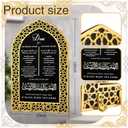 Islamic Wall Decor Ramadan Key Holder Islamic Wall Art Dua for Entering and Leaving Home Decor for Housewarming Muslim Gift Eid Gift Mihrap Shape(Gold,Classic)