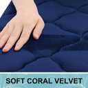 OLANLY Memory Foam Bath Mat Rug 47x24, Ultra Soft and Absorbent Bathroom Rugs, Non-Slip, Comfortable, Machine Washable Bath Carpet for Bathroom Floor, Tub, Shower and Home Decor Accessories, Navy