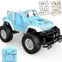 NQD Remote Control Car for Kids 1:16 Scale 80 Min Play with Stickers, 2.4Ghz Off Road RC Trucks Toy Car Gift for Kids, Blue