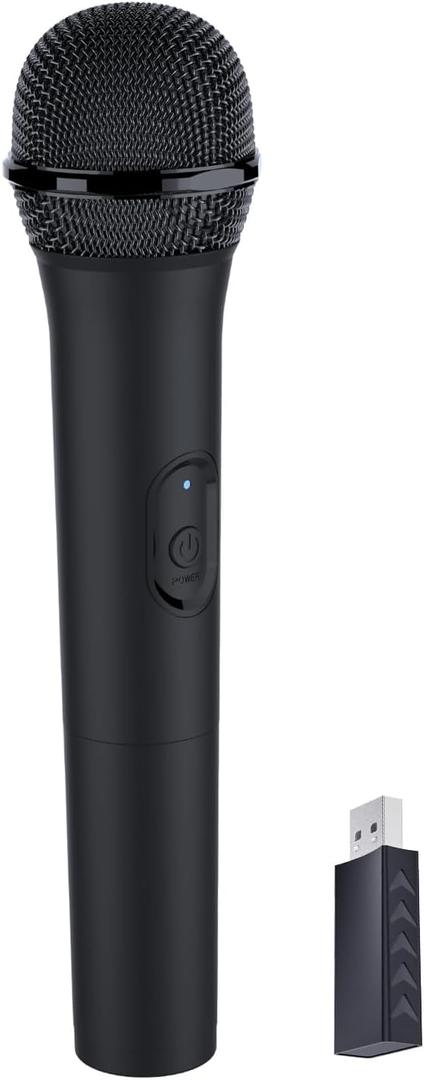 USB Wireless Microphones UHF Metal Handheld Dynamic Mic with USB Receiver for PC Computer, Laptop, Gaming, Singing Practice, Compatible with Xbox Series X/S, PS5, Switch OLED, NS Switch, Wii