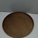 Wooden Large Round Serving Tray Home Decor,Black Walnut Wood Ottoman Tray for Living Room,Classic Wood Decorative Storage Coffee Trays,Storage and Display of Bread Food Fruit