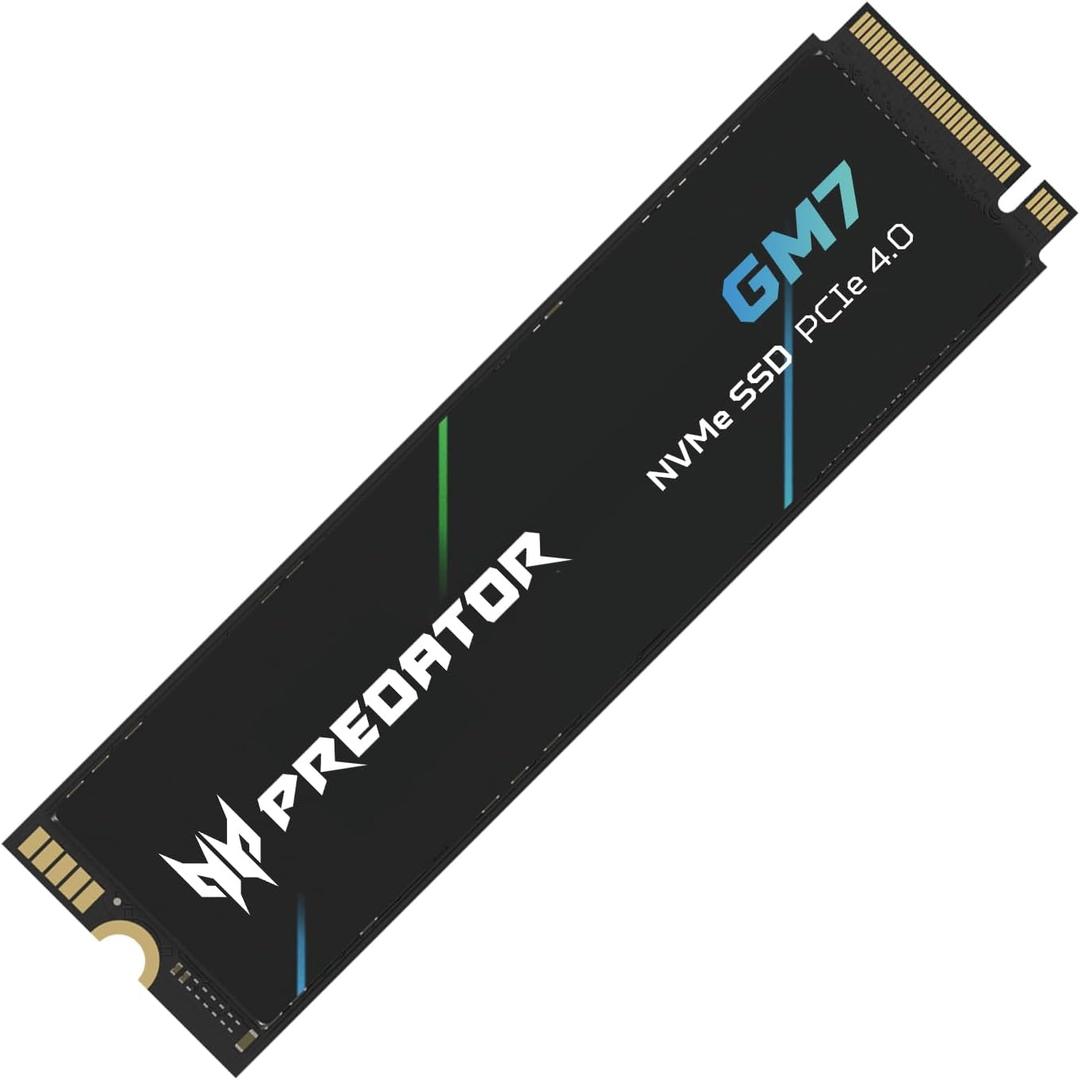 Acer Predator GM7 1TB SSD: M.2 2280 PCIe Gen 4 x4 NVMe 2.0, Read Speed Up to 7400 MB/s, Internal PC Solid State Drive for Laptop, Desktop and PS5 - BL.9BWWR.118