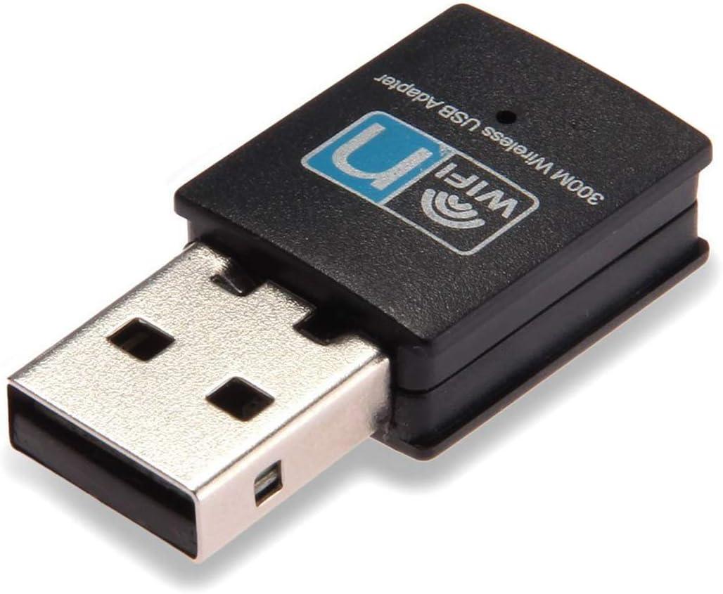 300Mbps USB WiFi Adapter, LOTEKOO Wireless LAN Network Card Adapter WiFi Dongle for Desktop Laptop PC Windows 10 8 7 XP MAC OS (Plug-and-Play for Windows10)