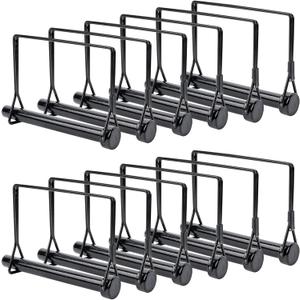 12 Pcs Square Trailer Pin, 3/8 x 4.25 Inch Black Trailer Coupler Pin, Carbon Steel Heavy Duty Locking Pin for PTO Shaft, RVs, Boats, Farm Trailers, Lawn Mower, Towing Equipment