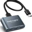 HDMI Switch 3 in 1 Out 4K@60Hz Aluminum Alloywith 4FT HDMI 2.0 Cable, avedio links 3x1 4K Switch HDMI Adapter, 3 Way HDMI Selector Switcher Support HDCP 2.2, HDR 10, for Fire TV Stick, PS5