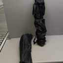 REDCAMP 2 Pack Tripod Camping Chairs Folding Lightweight, Portable 3 Legged Tripod Stool Seat with Backrest, Small Golf Chair Compact for Adults Fishing Hunting, Black