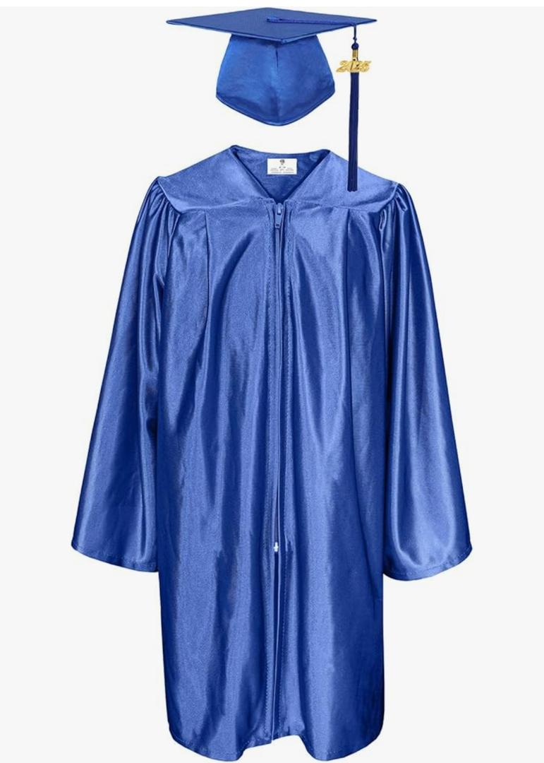 GradPlaza Shiny Preschool Graduation Cap and Gown for Kids 2025 and 2026 Tassel kindergarten graduation cap and gown 30"