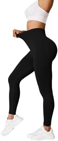 High Waisted Compression Leggings with Pockets for Women Butt Lift Women's Leggings Gym Yoga Workout Pants Tummy Control M