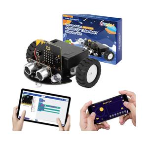 ACEBOTT Robotics for Kids Ages 8–12 12-16, Smart Robot Car Kit Compatible with BBC Micro:bit V2,STEM Toys Coding Robot Kit Compatible with LEGO,Gift for Kids and Teens(Included Micro:Bit)