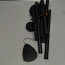 Large Aluminium Wind Chimes 37 Inches to Create a Zen Atmosphere Suitable for Outdoor, Garden, Patio Decoration. Classic Wind Chimes with Wind Catcher as a Gift for Unisex(Whole Black)