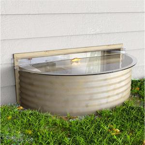 Tredre"Cover with Confidence" Clear Polycarbonate Window Well Cover (40" L X 18" W) - UV Resistant, Debris Protection, Optimal Light Transmission for Basement and Outdoor Use