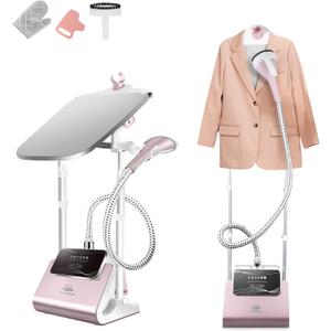 3-in-1 Steam Iron Adjustable Angle and Height for Horizontal, Vertical, and Inclined Use, 6 Steam Levels, 2.5L Large Water Tank, 2100W Fast Heatingchampagne