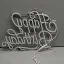 Happy Birthday Neon Sign For Backdrop Birthday Decorations LED Neon Light Signs for Birthday Led Light Up Sign Party Decor Dimmable Warm White LED for Birthday Gift 16.5"12.4"