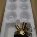 Bubble Chandelier Bubble Ceiling Light 17in Semi Flush Mount Chandelier Blown Glass Mid Century Close to Ceiling Light Fixture for Bedroom Hallway Entryway Kitchen Foryer Dining Room 1 Pack