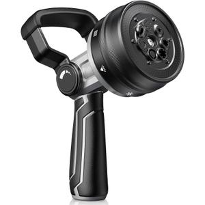 RAINPOINT Heavy Duty Fireman's Hose Nozzle, 7 Modes Water Hose Nozzle with Adjustable Flow Control, Ergonomic Grip for Garden Watering, Car Washing, Pet Bathing & Outdoor Cleaning