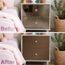 Abyssaly Refrigerator Wrap Peel and Stick Wallpaper Brown Metallic Stainless Steel Brushed Contact Paper for Appliances Thick Heat Resistant Fridge Wrap for Microwave Oven 15.7" X 78.2"