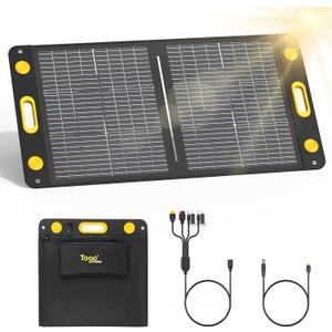 100W Bifacial Portable Solar Panel, Bend Resistant Foldable Solar Panel 100Watt 22V Monocrystalline Solar Charger for Power Station, IP67 Waterproof for Outdoor Camping Van RV Trip