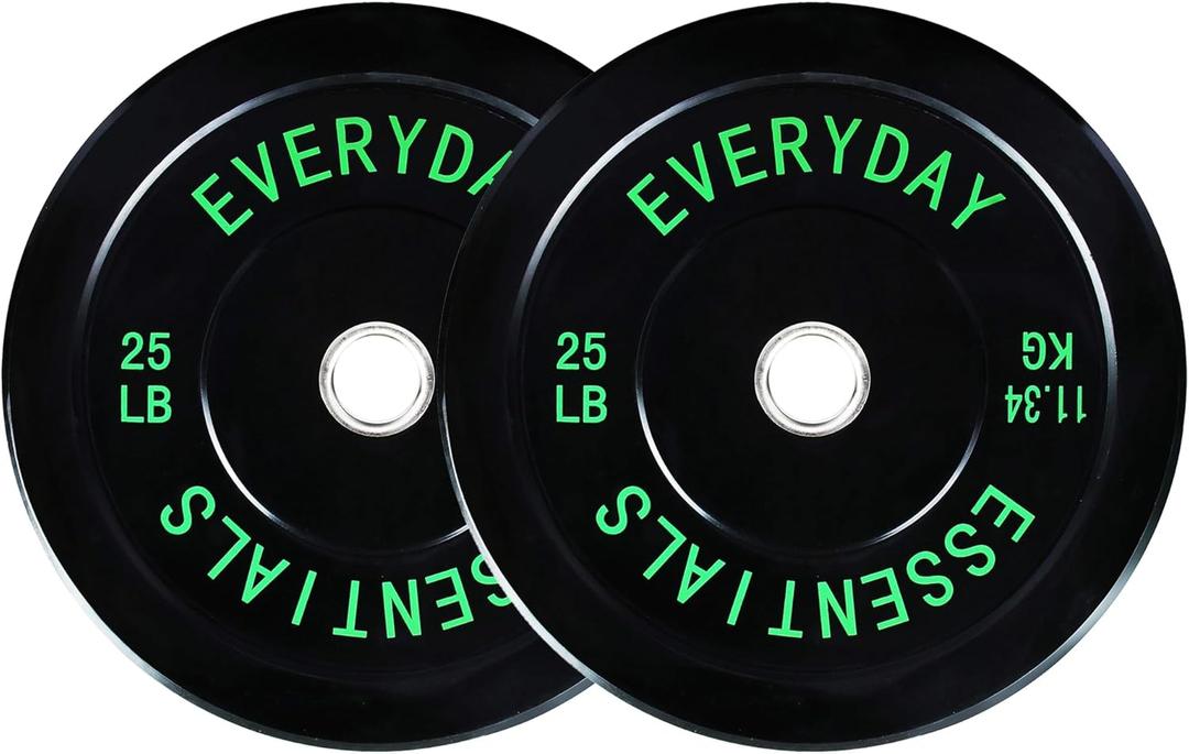 2-Inch Olympic Bumper Plates, Perfect Weight Plates for Weightlifting and Strength Training