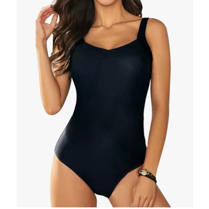 Womens One Piece Swimsuit Athletic Swimwear Bathing Suits Color Block Print Sport Swimsuits,M