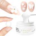 JODSONE White 3D Gel Nail Art Sculpting Gel Non-Sticky Molding Gels for Nails Solid U V LED Soak Off Gels Polish for Carving Molding and Building