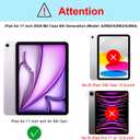 Andnary Case for iPad Air 11 inch Case M4/M3/M2 (2026/2025/2024), Heavy Duty Shockproof Cover with Screen Protector, 360 Rotating Stand, Pencil Holder, Shoulder Strap (Black)