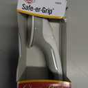Safe-er-Grip Changing Lifestyles Suction Cup Grab Bars For Bathtubs & Showers; Safety Bathroom Assist Handle, White & Grey, 16 Inches