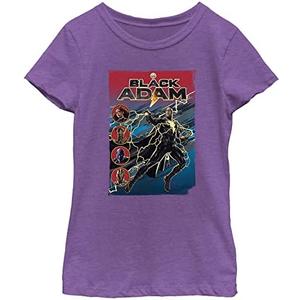 DC Comics Black Lightning Adam Girls Short Sleeve Tee Shirt, Small, Purple 
