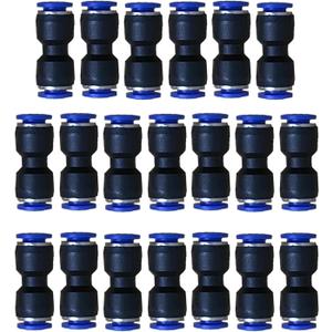 12mm OD Pneumatic quick Connector Push to Connect fittings Straight Union/Coupler (Pack of 20)