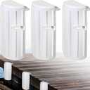 Dock Fenders Bumpers, Boat Dock Bumpers for Edge or Side, Marine Fender Guard Vertical Protection, Soft Durable Construction, Includes Mounting Hardware, 3 Pack-White