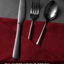 30 Piece Black Silverware Set, Ollex Flatware Set for 6 Food-Grade Stainless Steel Cutlery Utensils Include Spoon Knife Fork Mirror Polished for Home, Party, Wedding, Dishwasher Safe